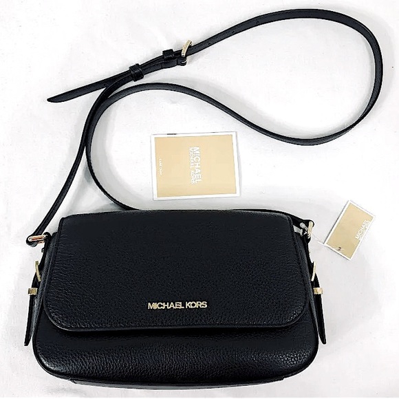 MICHAEL Michael Kors Black Bedford Legacy Leather Flap Crossbody. - Picture 9 of 9